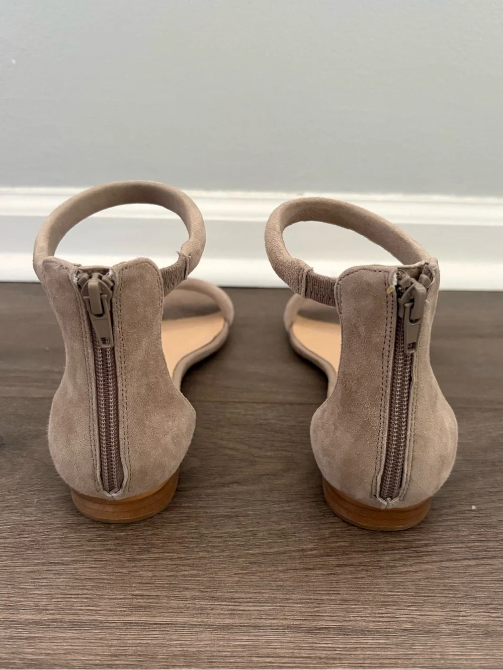 Women’s Saks Fifth Avenue Tan Suede Ankle-Strap Sandals - SIZE 7.5